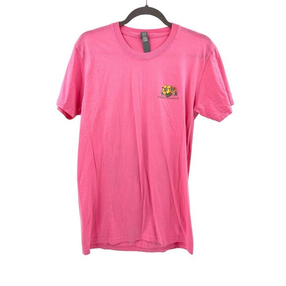 SIMPLY SOUTHERN Women's Pink Short Sleeve Enjoy the Ride T-Shirt Medium - Picture 3 of 3